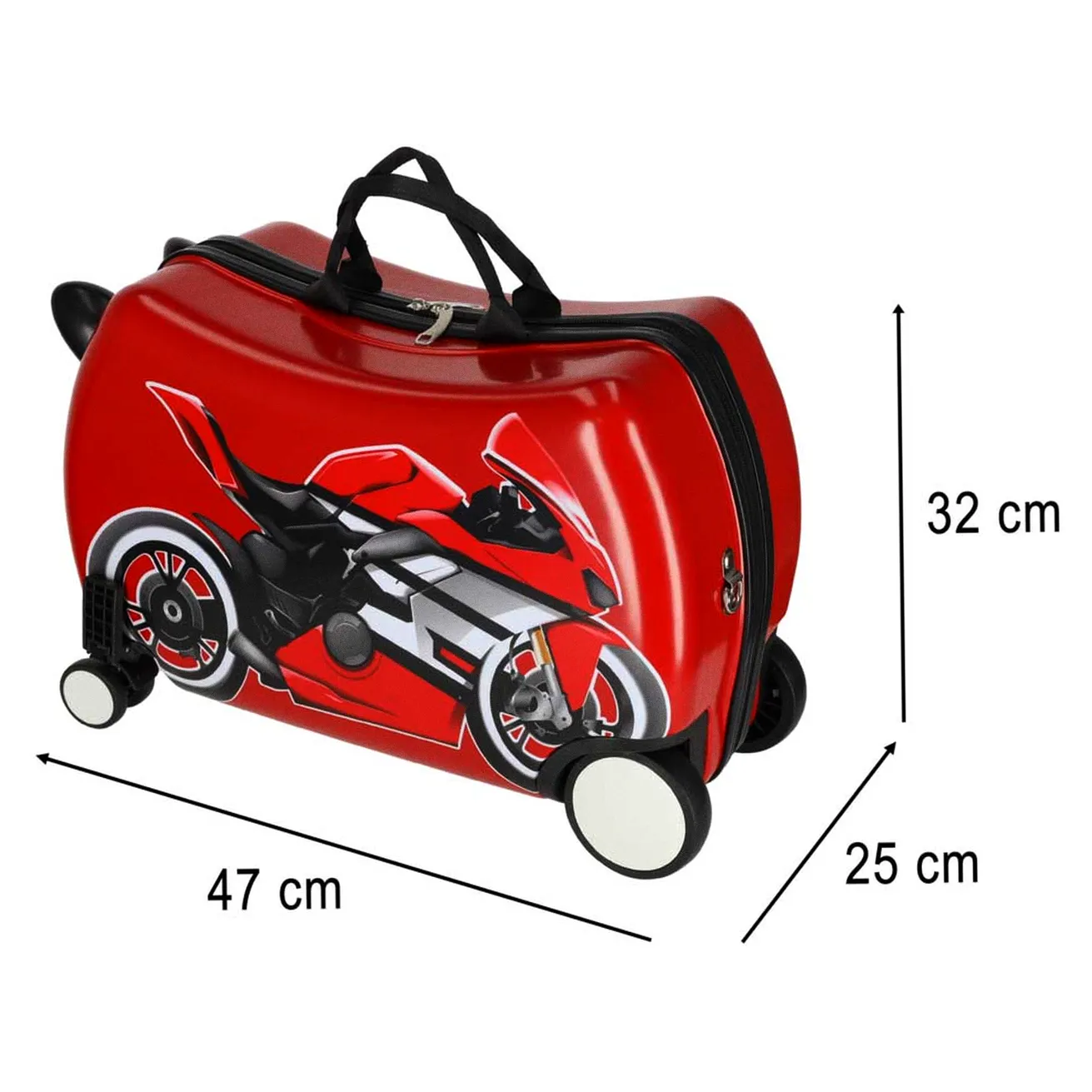 Walizka podróżna dla dzieci na kółkach bagaż podręczny motor - obrazek 13