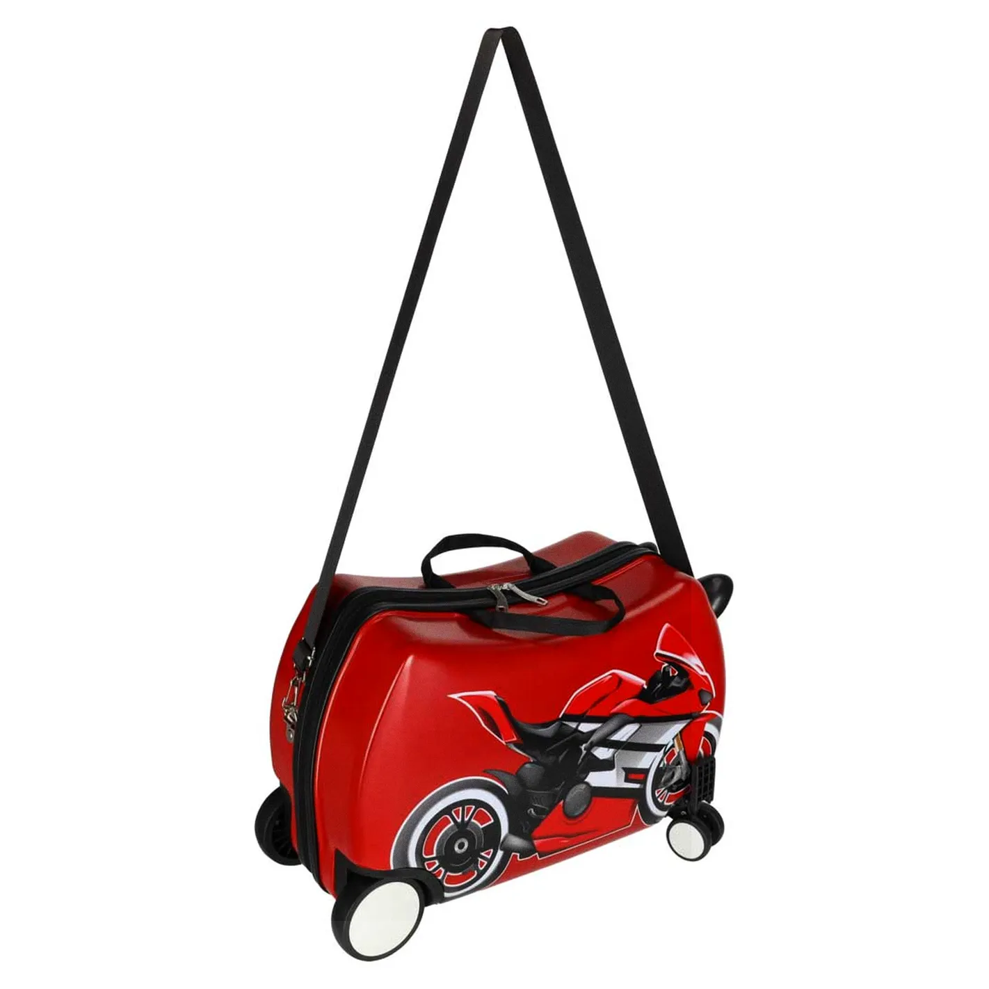 Walizka podróżna dla dzieci na kółkach bagaż podręczny motor - obrazek 6