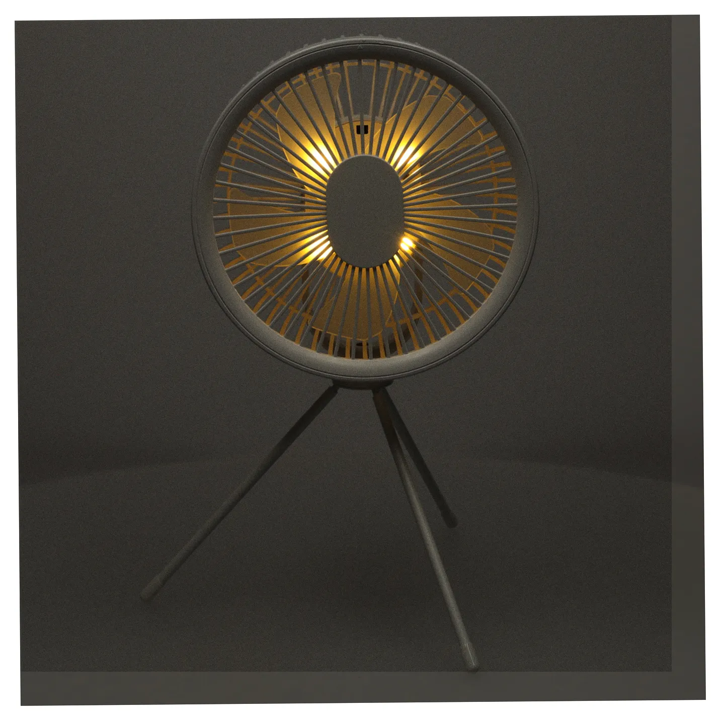 Wentylator biurkowy wiatrak stojący bezprzewodowy USB na pilot z lampką 4 poziomy mocy 18cm biały - obrazek 11