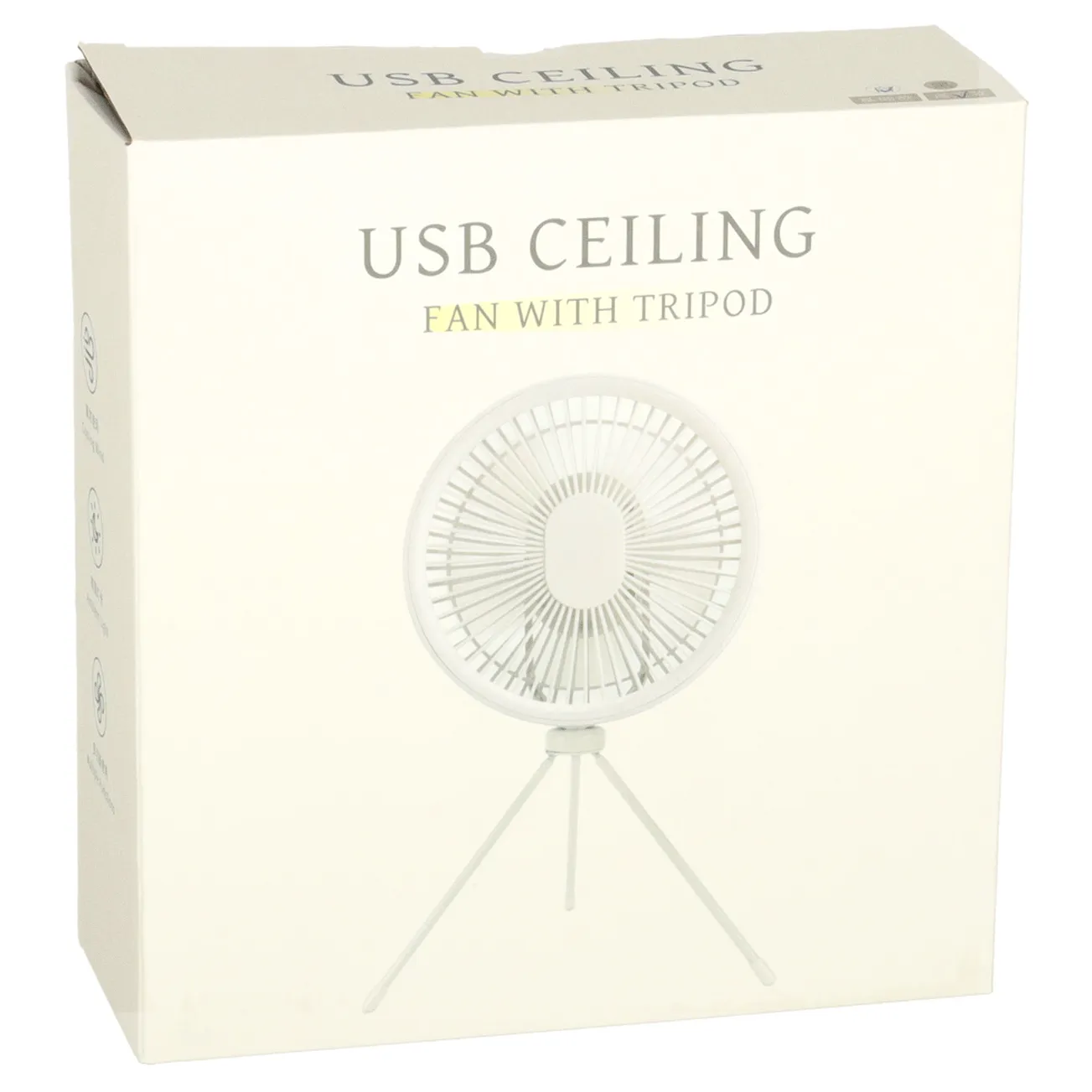 Wentylator biurkowy wiatrak stojący bezprzewodowy USB na pilot z lampką 4 poziomy mocy 18cm biały - obrazek 12