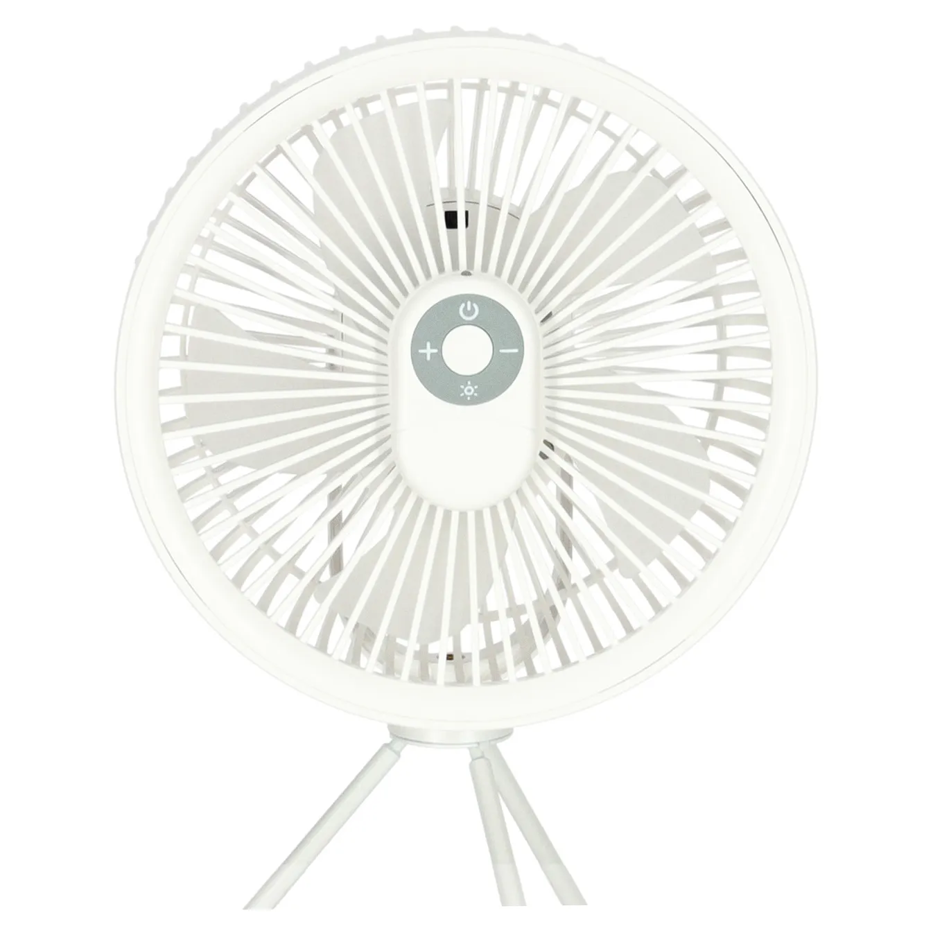 Wentylator biurkowy wiatrak stojący bezprzewodowy USB na pilot z lampką 4 poziomy mocy 18cm biały - obrazek 5