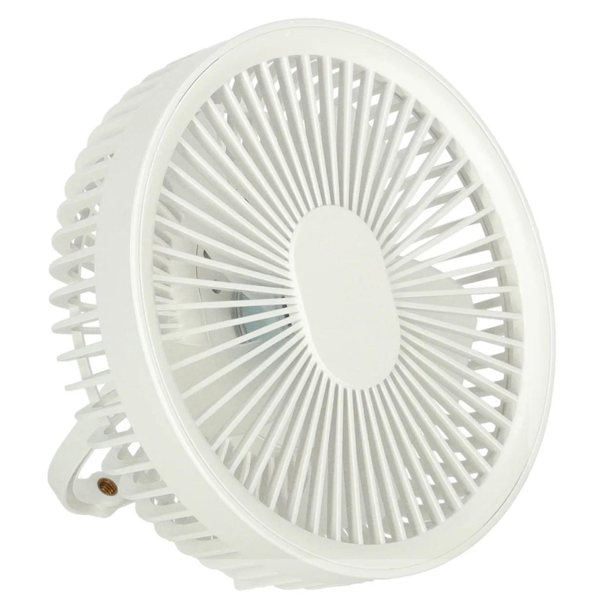 Wentylator biurkowy wiatrak stojący bezprzewodowy USB na pilot z lampką 4 poziomy mocy 18cm biały - obrazek 9