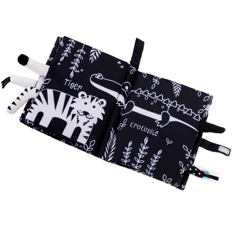 Książeczka sensoryczna miękka ogony zwierząt safari - obrazek 4