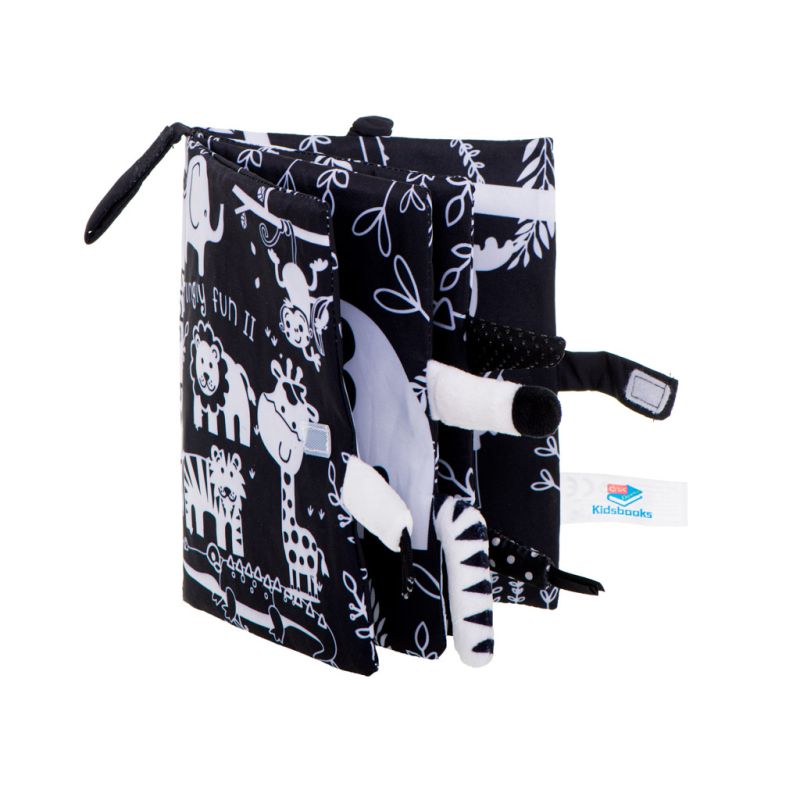 Książeczka sensoryczna miękka ogony zwierząt safari - obrazek 5
