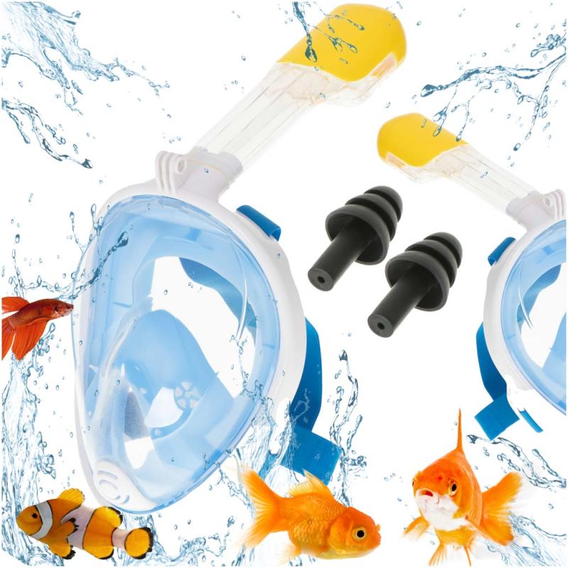 Maska do snurkowania pełna składana L/XL niebieska - obrazek 9