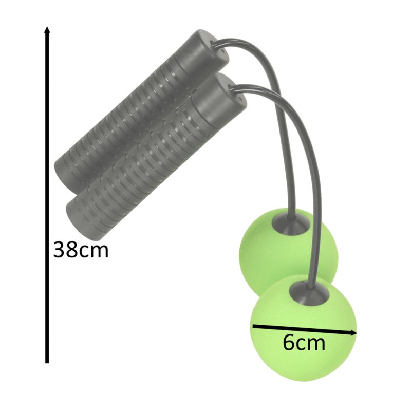 Skakanka bezprzewodowa bez linki crossfit trening cardio fitness z piłeczkami - obrazek 9