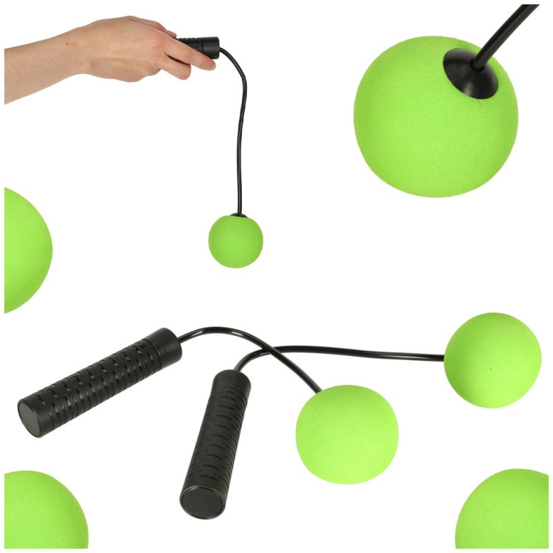 Skakanka bezprzewodowa bez linki crossfit trening cardio fitness z piłeczkami - obrazek 10