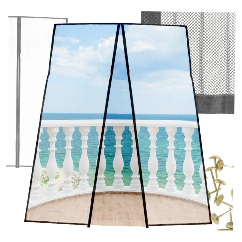 Moskitiera siatka magnetyczna LUARO na drzwi solidna mocny magnes 100x210cm