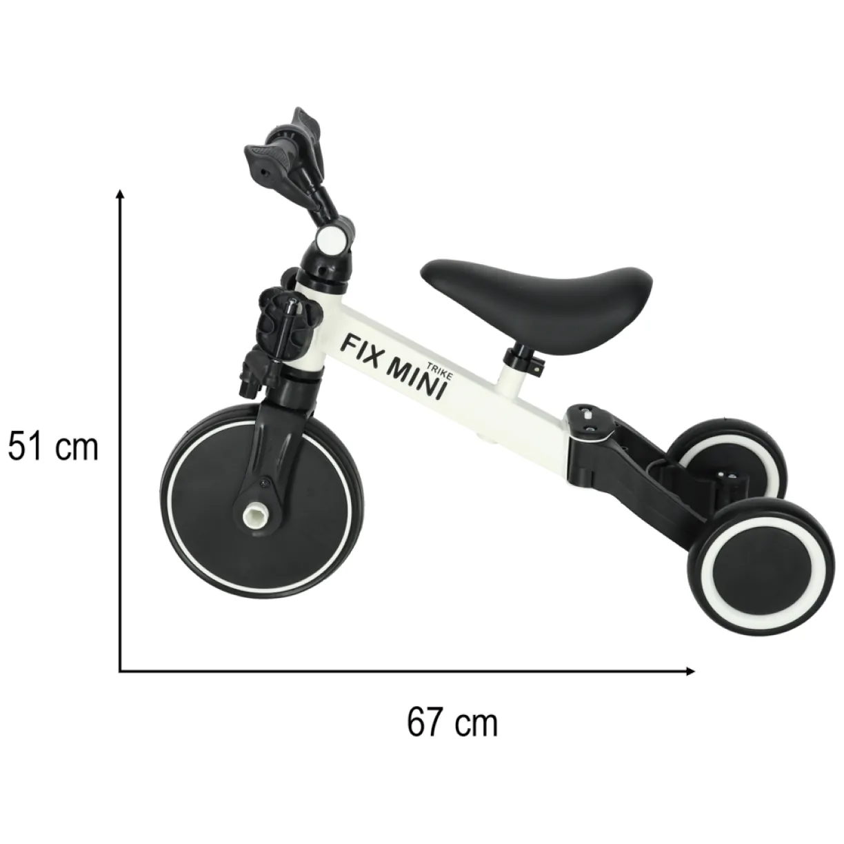 Rowerek biegowy Trike Fix Mini rower wielofunkcyjny 3w1 biały - obrazek 12