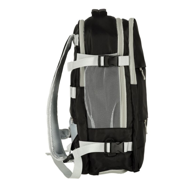 Plecak podróżny bagaż podręczny RYANAIR WIZZAIR USB czarny - obrazek 3