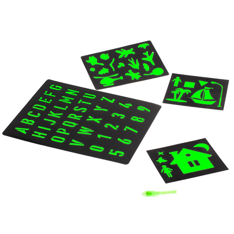 Magiczna tablica do rysowania światłem + długopis UV kreatywny zestaw - obrazek 4