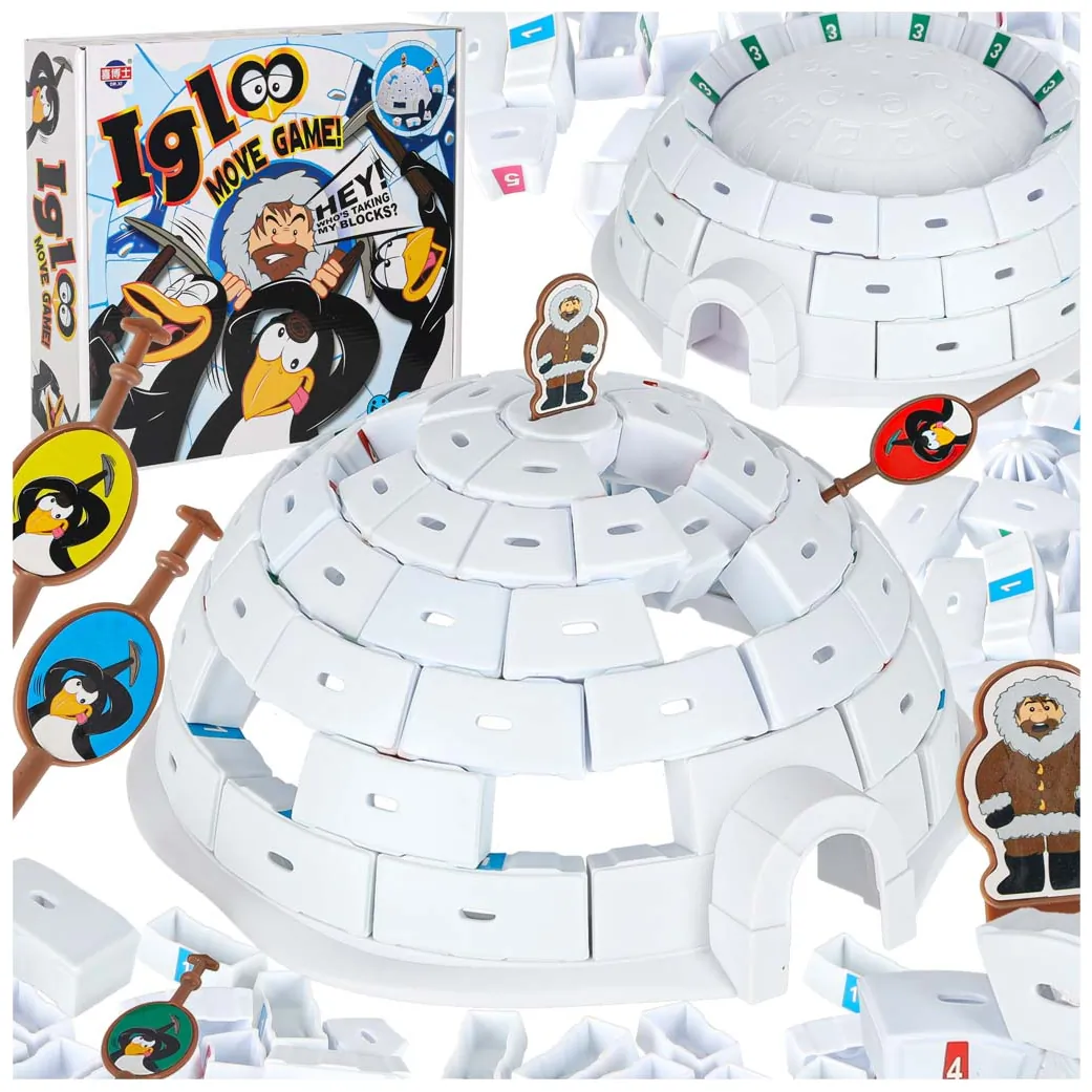 Gra zręcznościowa zbuduj igloo pingwiny