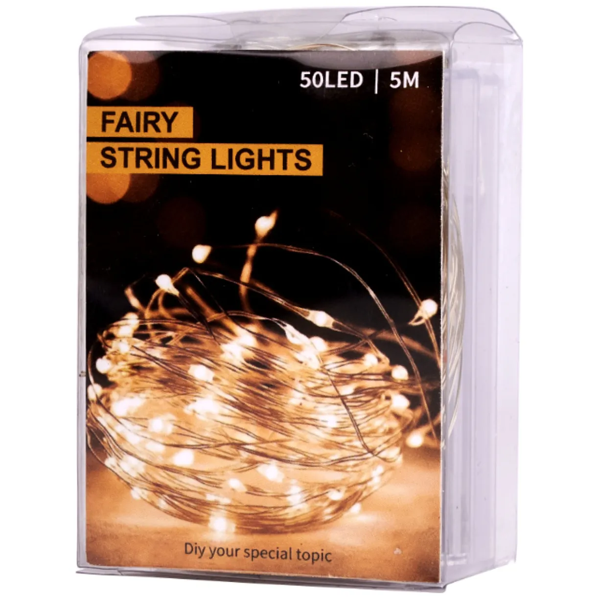 Lampki LED druciki dekoracyjne świąteczne choinkowe 5m 50LED zimny biały