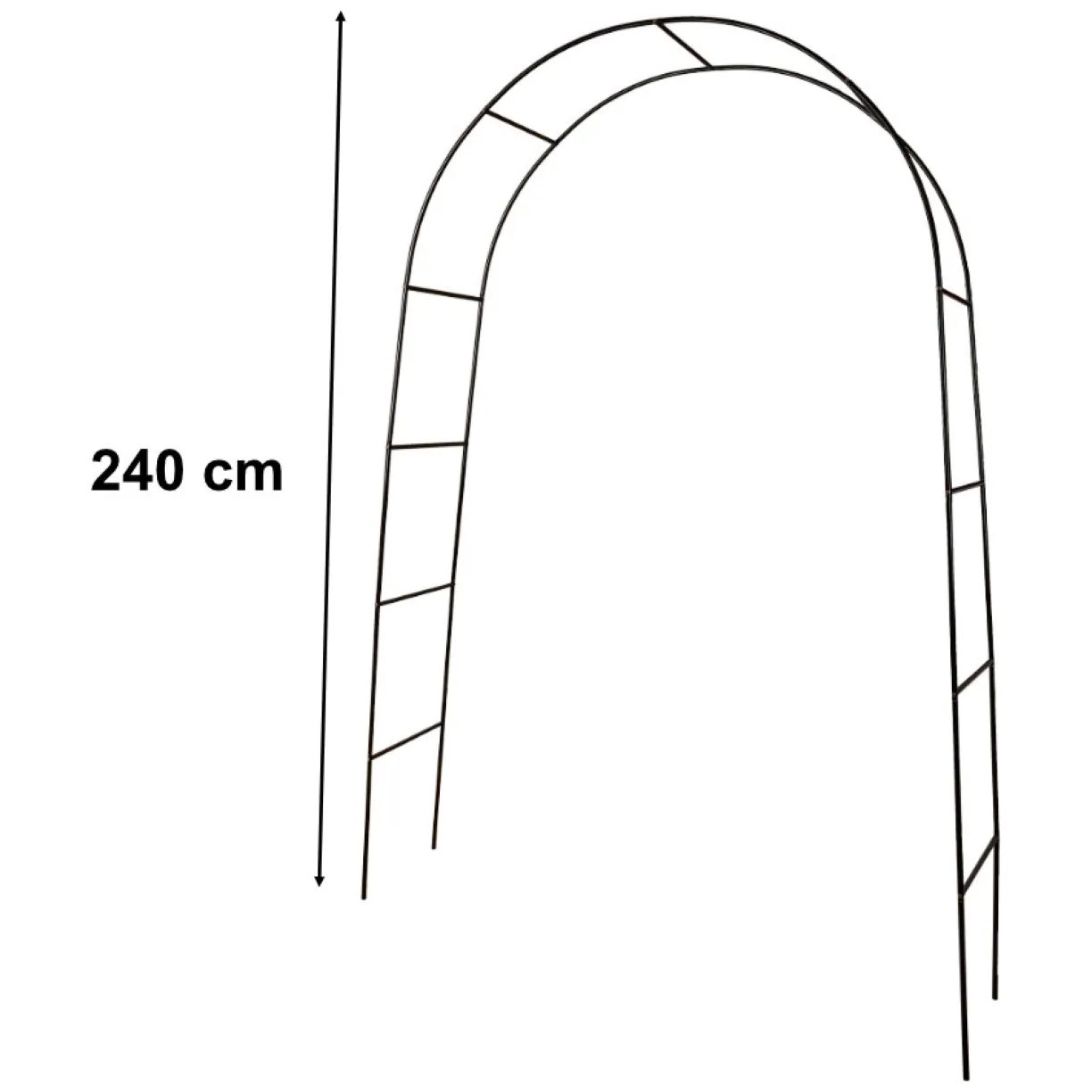 Pergola ogrodowa LUARO łuk uchwyt na róże kwiaty bluszcz pnącza metalowa 240 x 140 cm - obrazek 3