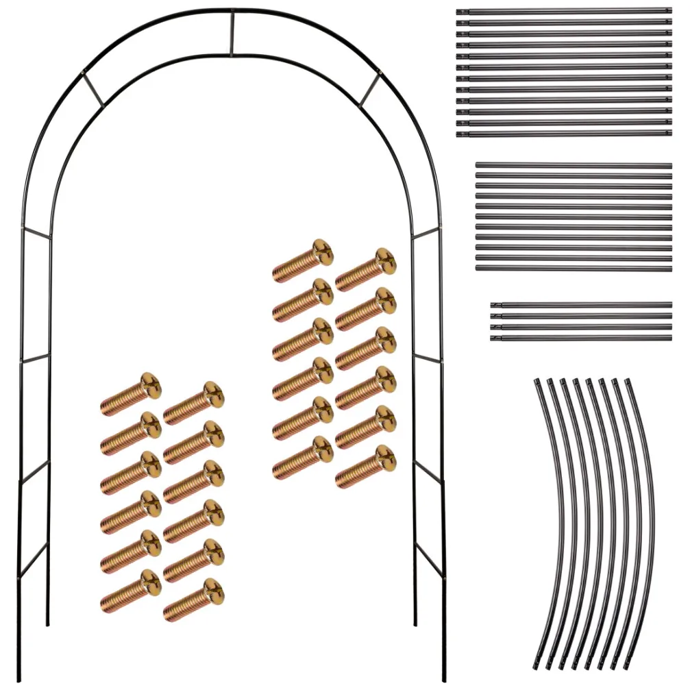Pergola ogrodowa LUARO łuk uchwyt na róże kwiaty bluszcz pnącza metalowa 240 x 140 cm - obrazek 8