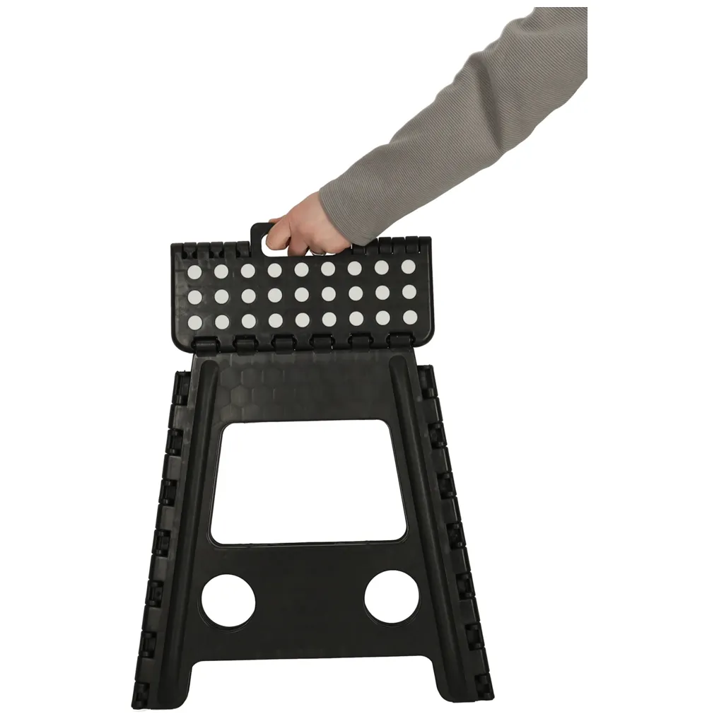 Stołek taboret składany antypoślizgowy 39,5 cm czarny - obrazek 5