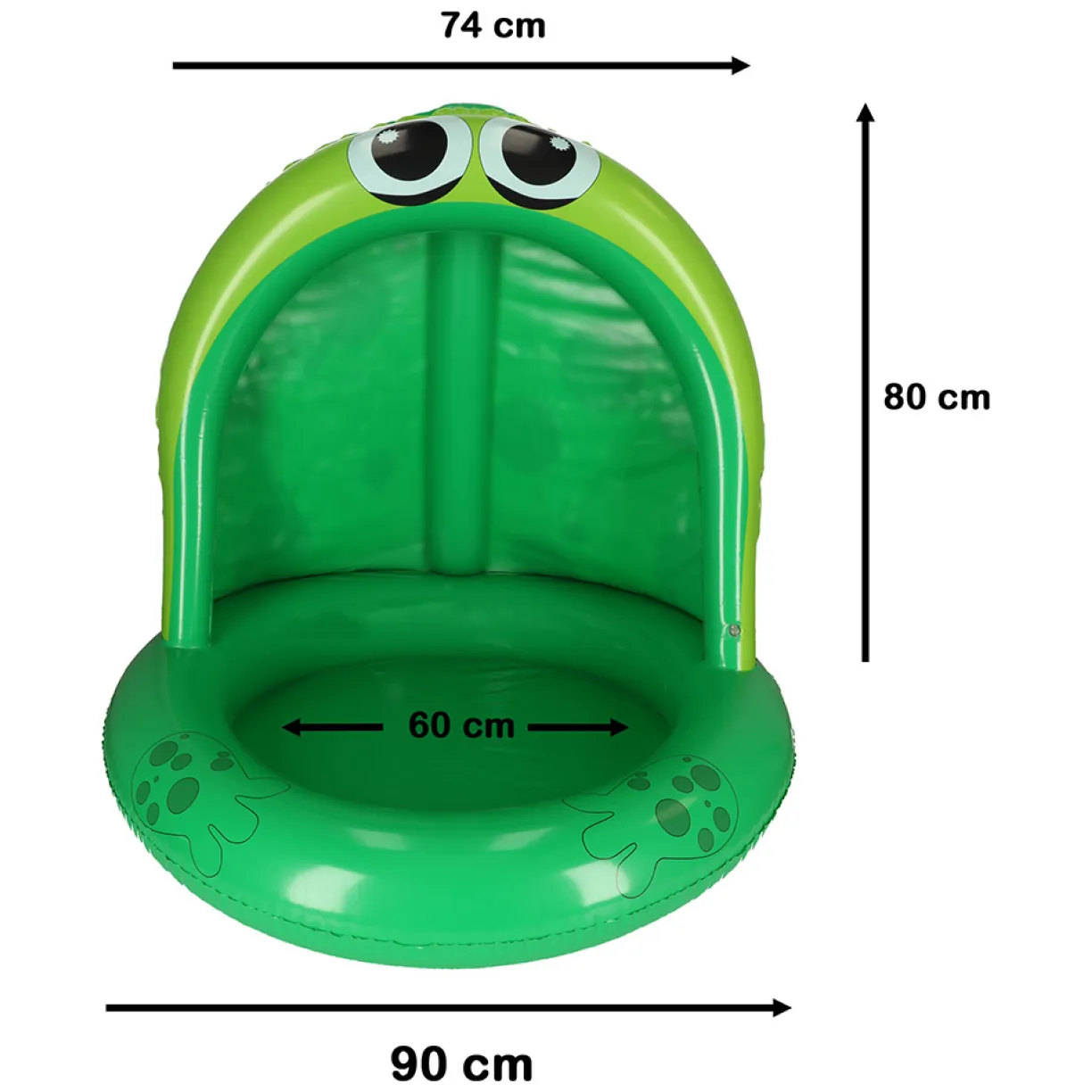 Basen dmuchany ogrodowy dla dziecka brodzik z daszkiem żaba 95cm - obrazek 4