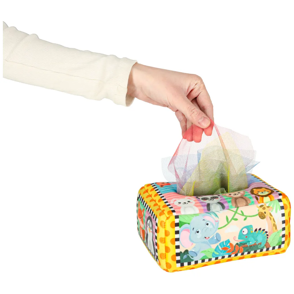 Sorter pudełko z chusteczkami sensoryczne montessori pluszowe cyfry litery - obrazek 5