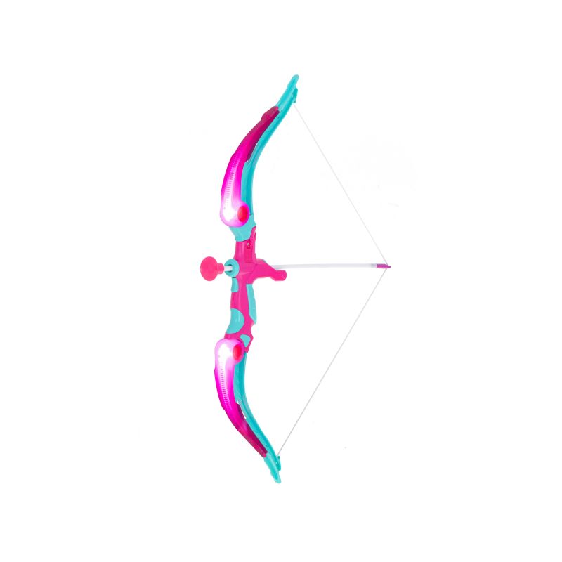 Łuk ze strzałami i tarczą zestaw strzelecki różowy - obrazek 2