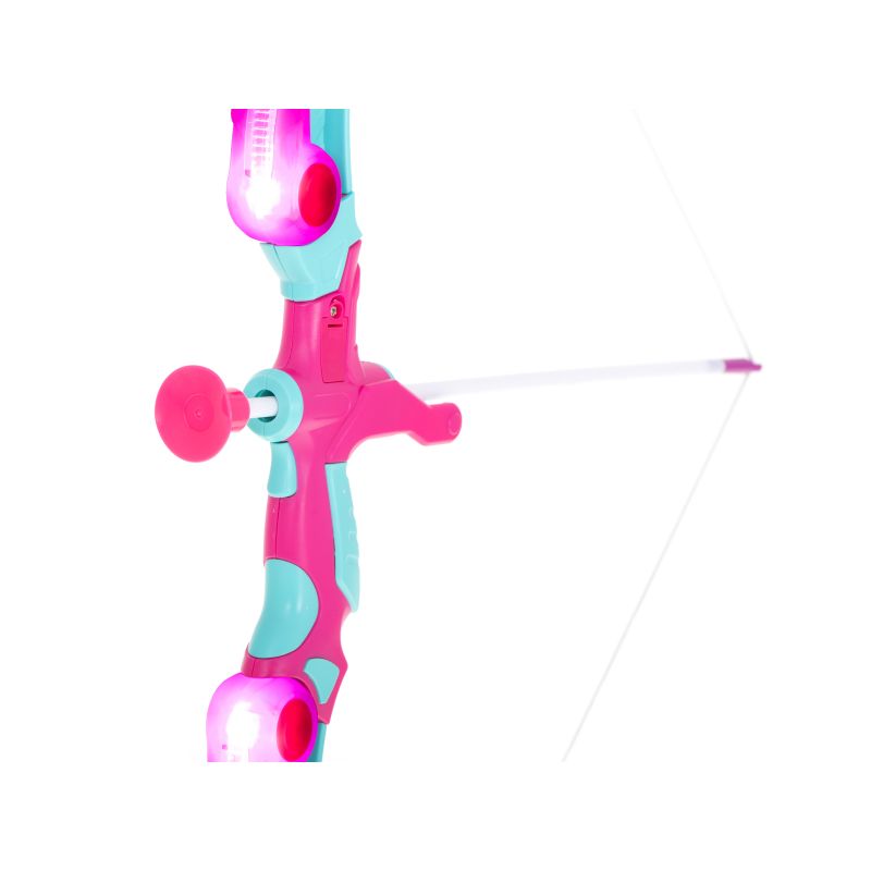 Łuk ze strzałami i tarczą zestaw strzelecki różowy - obrazek 4