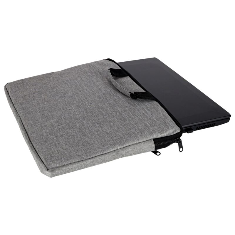 Torba na laptopa 15,6 cali na ramię teczka biznesowa damska męska szara - obrazek 6