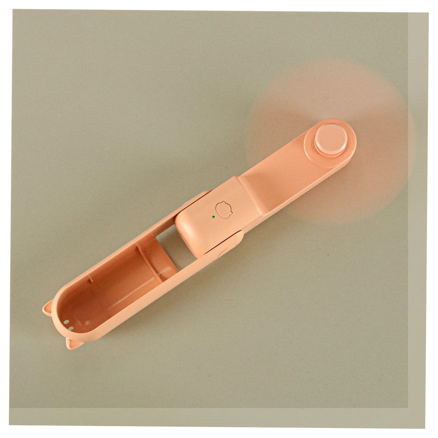 Wiatrak biurkowy wentylator mini ręczny składany wiatraczek przenośny USB różowy - obrazek 14