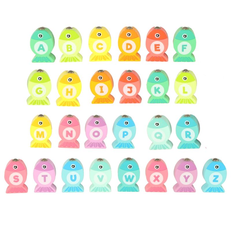 Gra drewniana rybki łowienie rybek na magnes montessori - obrazek 7