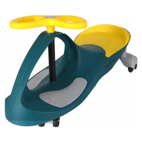 Jeździk grawitacyjny LED Swing Fix S3 świecące koła butelkowy żółty