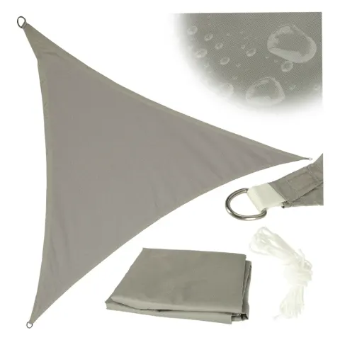 Żagiel przeciwsłoneczny LUARO ogrodowy tarasowy wodoodporny 3x3x3m trójkąt szary