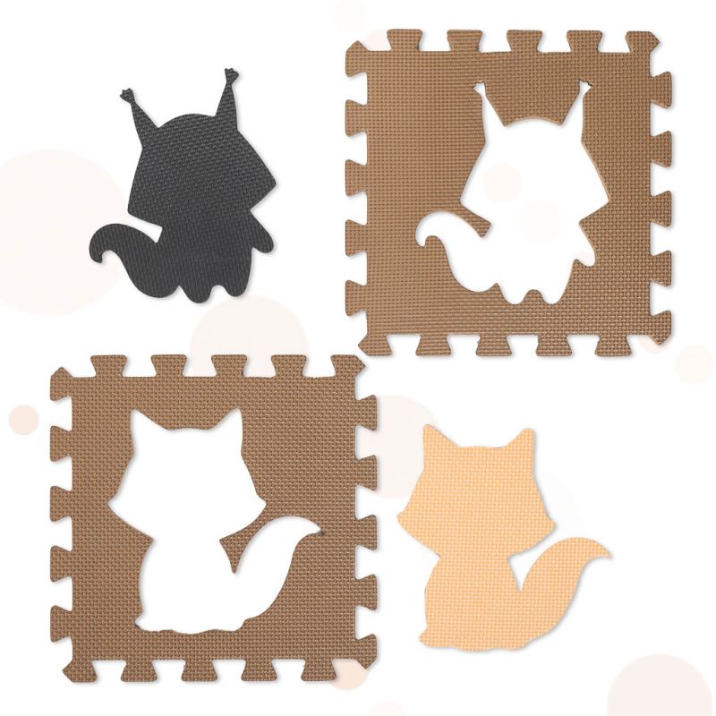 Mata edukacyjna piankowa puzzle beż 85 x 85 cm 9 elementów - obrazek 10