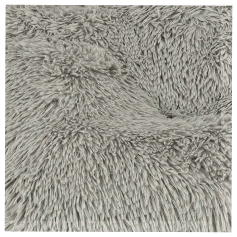 Legowisko dla psa kota pluszowe posłanie włochata poduszka poducha shaggy 115cm szary