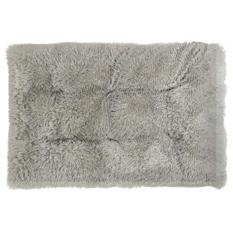 Legowisko dla psa kota pluszowe posłanie włochata poduszka poducha shaggy 115cm szary