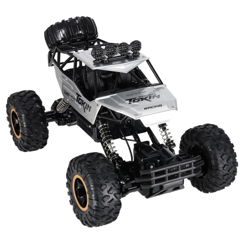 Samochód zdalnie sterowany na pilota RC Rock Crawler 1:12 4WD METAL srebrny - obrazek 2