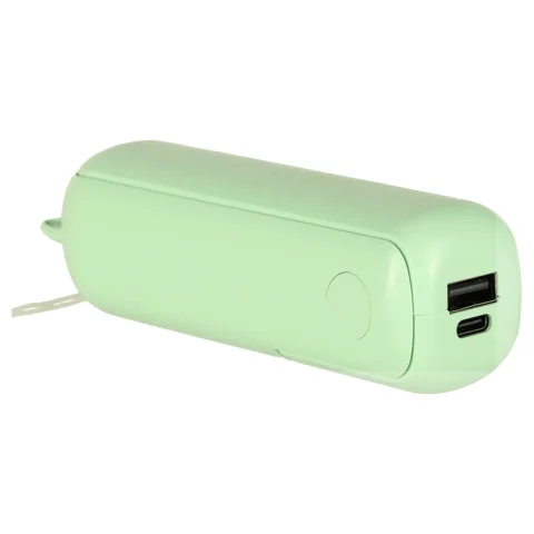 Wiatrak biurkowy wentylator mini ręczny składany wiatraczek przenośny USB zielony