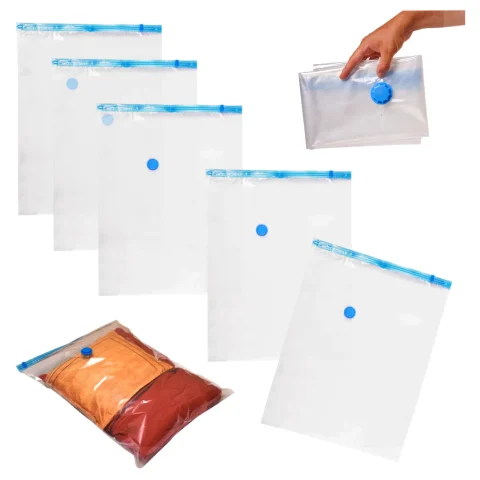 Worki próżniowe na ubrania 5 sztuk 60x80cm