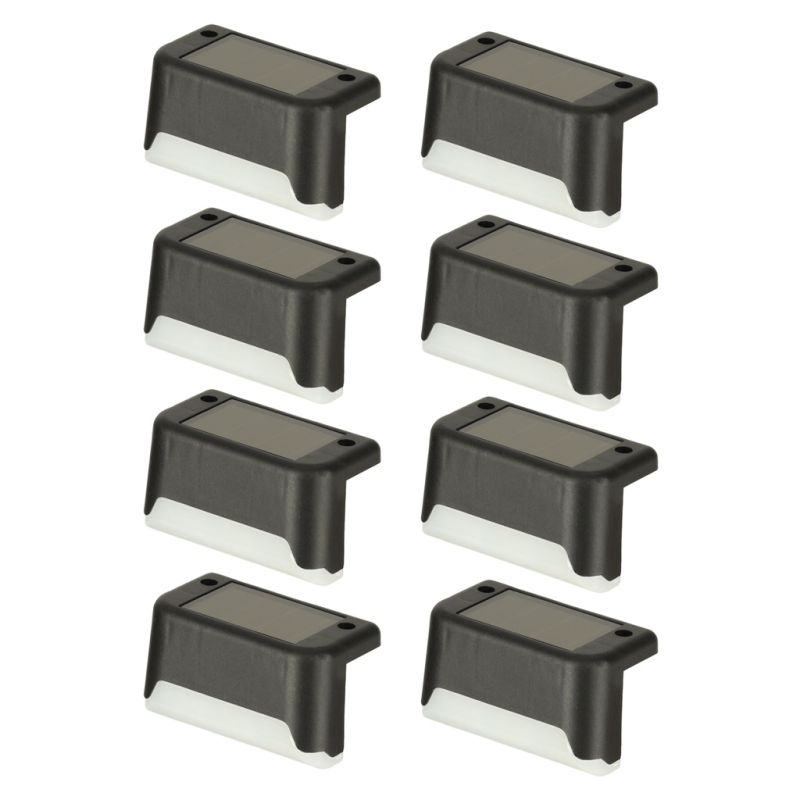 Lampa solarna schodowa ogrodowa zewnętrzna LED na schody czujnik zmierzchu 8 sztuk - obrazek 6