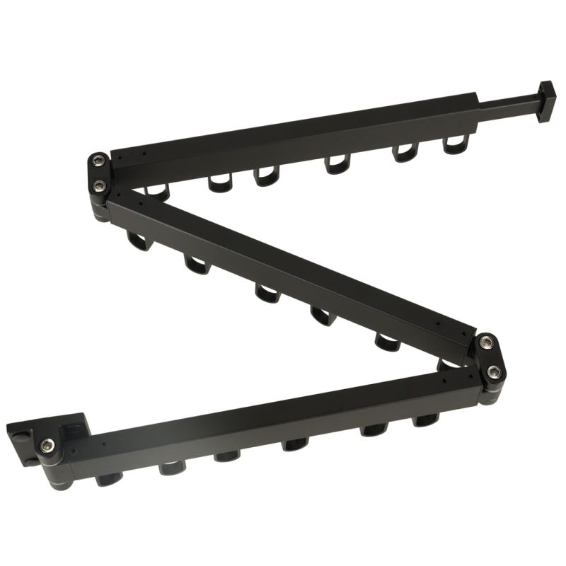 Suszarka na pranie wieszak ścienny naścienny składany teleskopowy czarny 18 haczyków 123cm - obrazek 6