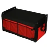Organizer do bagażnika auta 56L XXL wzmocniony składany z klapą czarno-czerwony
