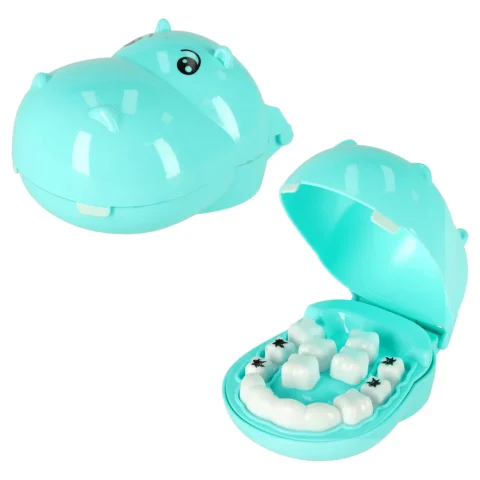 Dentysta zestaw lekarski hipopotam niebieski