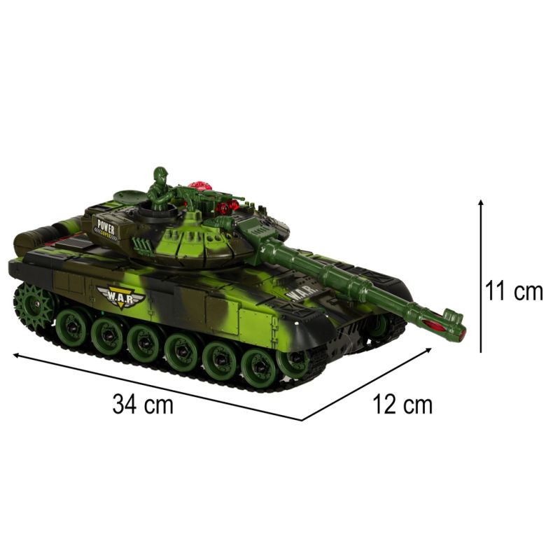 Czołg zdalnie sterowany na pilota RC War Tank 9993 2.4 GHz kamuflaż leśny - obrazek 11