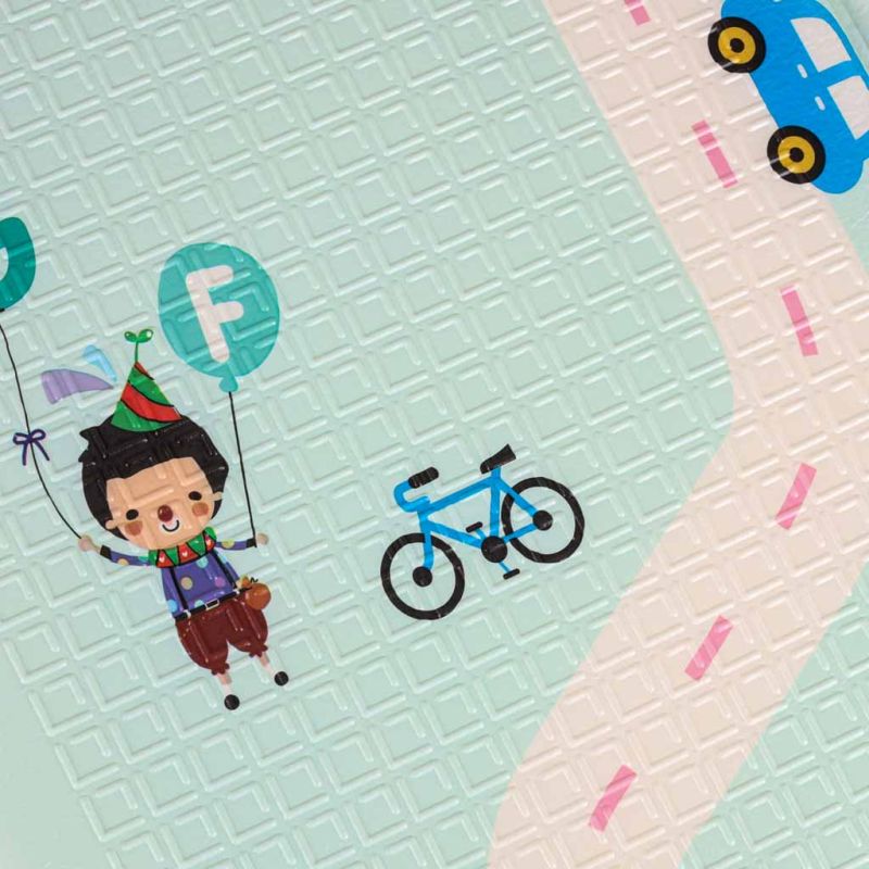 Mata edukacyjna piankowa dwustronna składana pandy ulica 180 x 200cm - obrazek 12