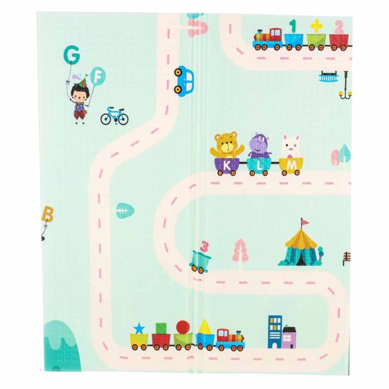 Mata edukacyjna piankowa dwustronna składana pandy ulica 180 x 200cm - obrazek 4