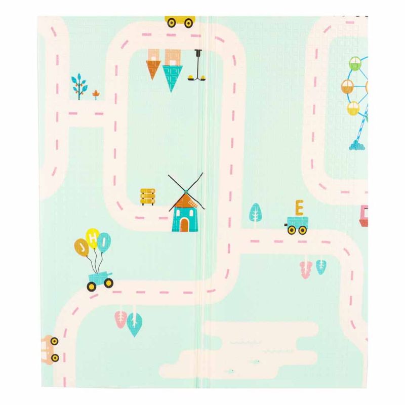 Mata edukacyjna piankowa dwustronna składana pandy ulica 180 x 200cm - obrazek 7