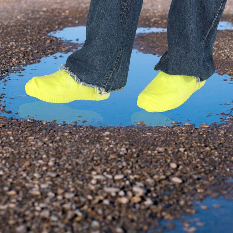 Nakładki przeciwdeszczowe na buty ochraniacze nieprzemakalne przeciwdeszczowe kalosze S żółte roz. 26-34 - obrazek 6