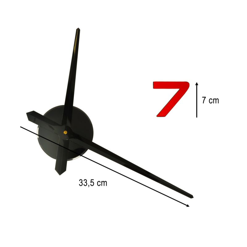 Zegar ścienny naklejany DIY regulowany 80-90 cm kolorowy 12 cyfr - obrazek 2