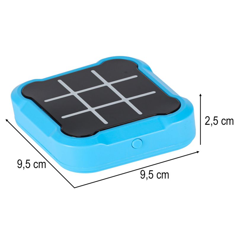 Kółko krzyżyk gra elektroniczna logiczna tic tac toe konsola przenośna niebieska - obrazek 9