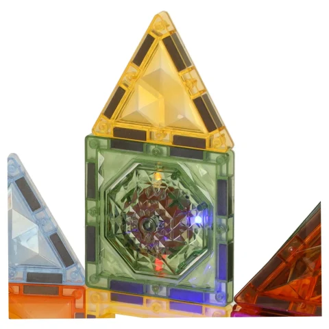 Klocki magnetyczne konstrukcyjne świecące zwierzęta 90 elementów