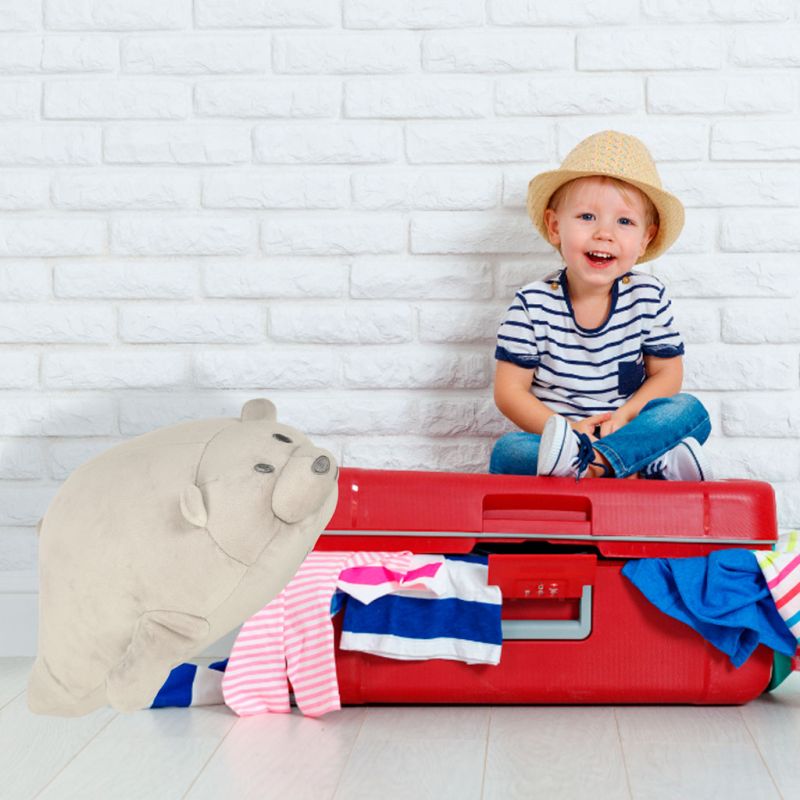 Poduszka podróżna 2w1 rogal pod kark do samolotu samochodu maskotka miś - obrazek 11