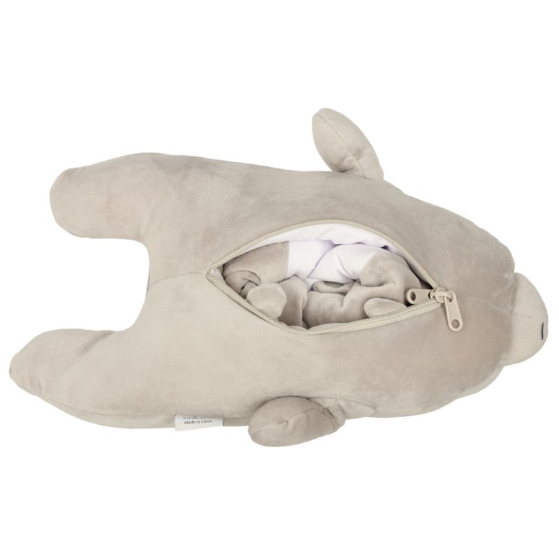 Poduszka podróżna 2w1 rogal pod kark do samolotu samochodu maskotka miś - obrazek 14