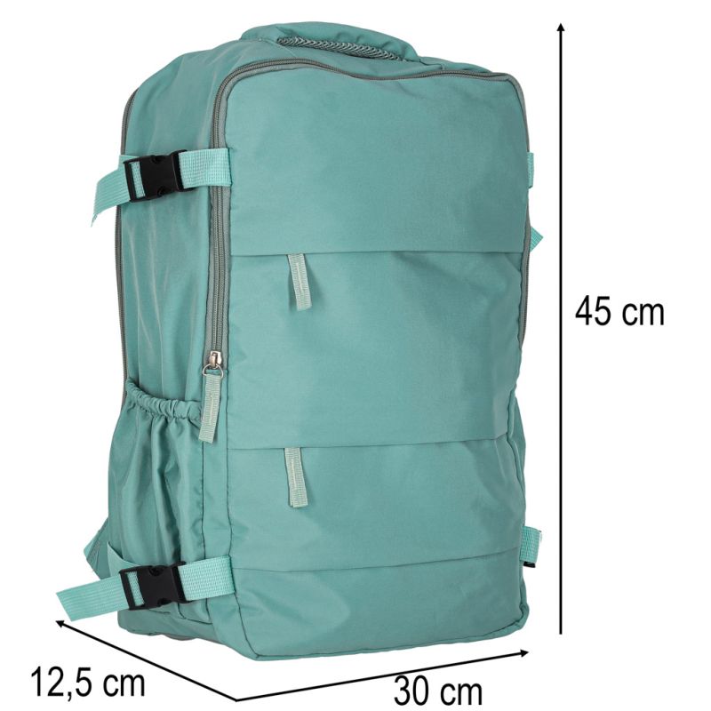 Plecak podróżny turystyczny bagaż zielony 45x30 cm - obrazek 13